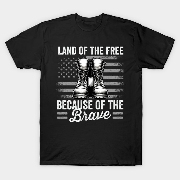 Land of the Free Because of the Brave T-Shirt by DetourShirts